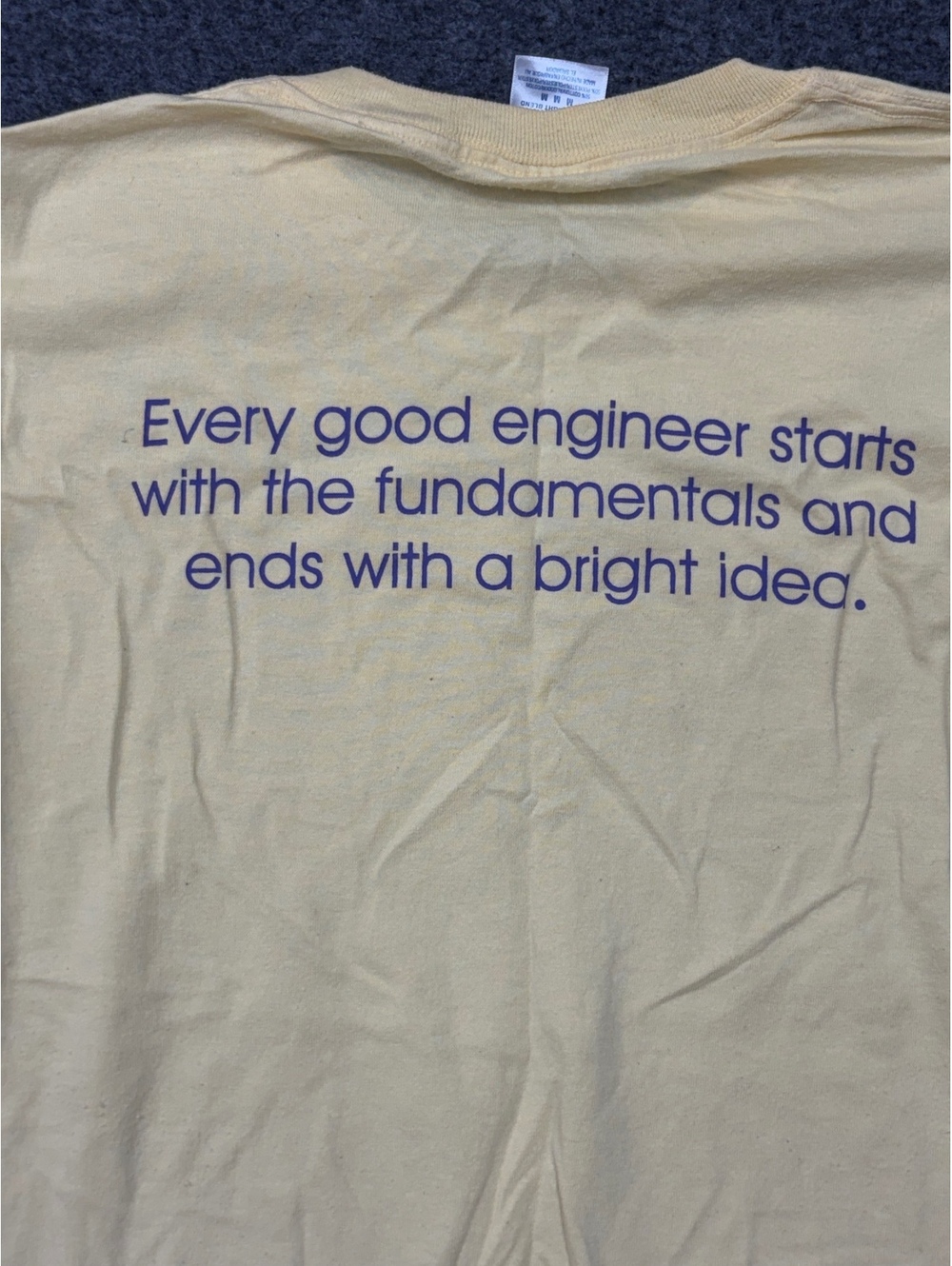 Engineer Graphic T-Shirt Yellow Size Large - Picture 3 of 3